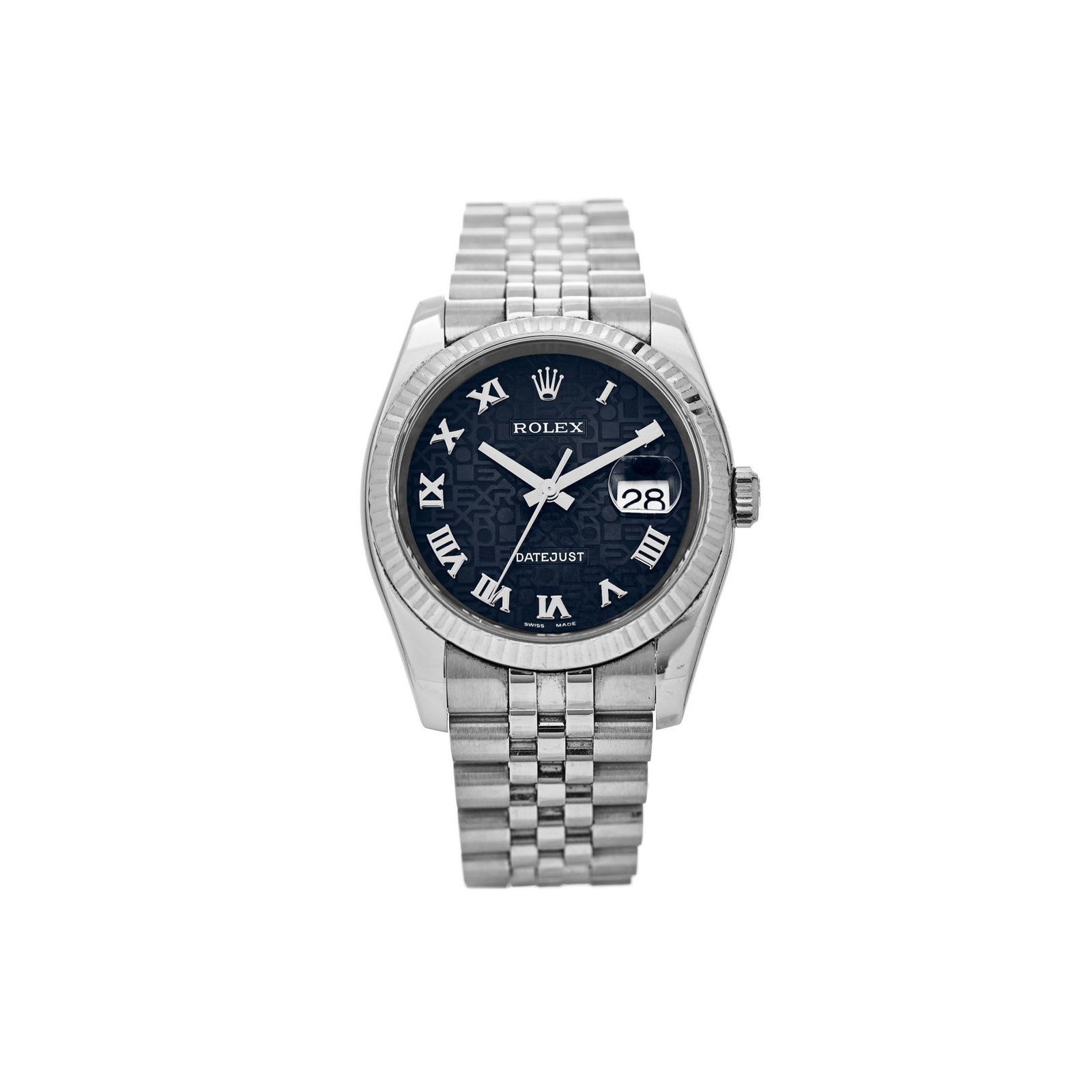 795ba07b5868afb9b1cf224d5851a591d1955e64 ROLEX STAINLESS STEEL 18K WHITE GOLD 36MM OYSTER PERPETUAL DATEJUST WATCH BLUE JUBILEE 11623 - Image 1