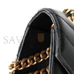 YSL MATELASSE CHEVRON MEDIUM SATCHEL BLACK 1187413 (24*17.5*6cm) - Image 4