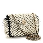 CHANEL LAMBSKIN PEARL ON FLAP BLACK (18*13*5cm) - Image 3