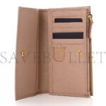 PRADA SAFFIANO TRIANGLE CONTINENTAL ZIP WALLET POWDER PINK (16*9*2cm) - Image 4