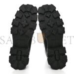 PRADA VITELLO MENS LUG SOLE 45MM COMBAT BOOTS 9 BLACK - Image 5