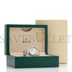 ROLEX STAINLESS STEEL 18K WHITE GOLD DIAMOND 41MM OYSTER PERPETUAL DATEJUST WATCH SILVER 116334 - Image 2