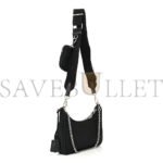 PRADA NYLON RE-EDITION 2005 SHOULDER BAG BLACK (22*18*6cm) - Image 2