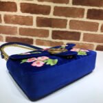 Gucci GG Marmont Velvet Small Shoulder Bag 443496 Blue - Image 6