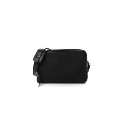 PRADA JACQUARD LOGO CAMERA BAG BLACK (23*15*8cm)