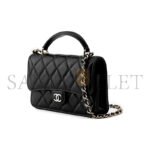 CHANEL 23P WOC CHAIN FLAP SHEEP LEATHER HAND CROSSBODY BAG MINI AP3226 (17*10*4cm) - Image 2
