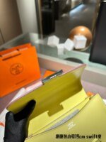 Hermès Constance Swift cowhide leather Sliver Hardware Yellow size: 19cm - Image 7