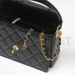 CHANEL SMALL FLAP BAG WITH TOP HANDLE AS5166 (19*14*4.5cm) - Image 3
