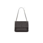 YSL NIKI MEDIUM CHAIN BAG IN CRINKLED VINTAGE VEGETABLE-TANNED LEATHER 633158685540 (28*20*8.5cm)