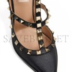 VALENTINO ROCKSTUD GRAINY LEATHER ANKLE STRAP PUMP 100 MM 5W2S0393VCE_0NO - Image 6