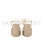 VALENTINO VLOGO CALFSKIN CUT-OUT WEDGE SANDAL 110MM 4W2S0IJ6SGB_B24 - Image 3