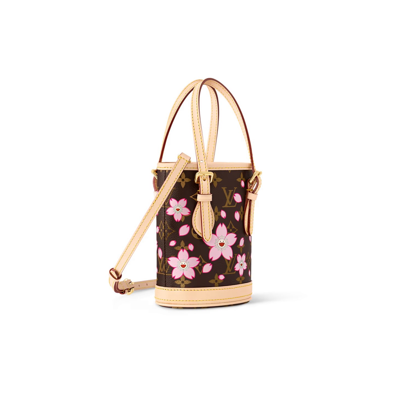 82bc56628fd4171cb34881d54233457ecd280753 LOUIS VUITTON MURAKAMI LV X TM NANO BUCKET M13417 (17*13*9cm) - Image 1