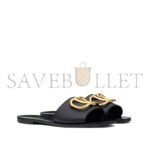 VALENTINO VLOGO SIGNATURE SLIDE SANDAL IN GRAINY COWHIDE WITH ACCESSORY 5W2S0M21HWS_0NO - Image 3