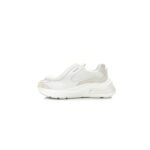 PRADA SPAZZOLATO ROIS BIKE FABRIC MENS SNEAKERS 10 WHITE