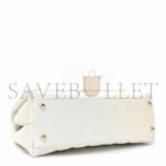 CHANEL IRIDESCENT CAVIAR QUILTED MEDIUM�COCO HANDLE FLAP WHITE (29*18*12cm) - Image 4
