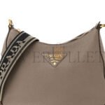 PRADA VITELLO DAINO HOBO CLAY GREY (30*25*8cm) - Image 5