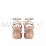 VALENTINO ROCKSTUD ANKLE STRAP WEDGE SANDALIN CALFSKIN LEATHER 95MM 5W2S0F95BAE_P45 - Image 3