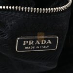 PRADA TESSUTO NYLON VITELLO HOBO NAVY (19*13*10cm) - Image 5