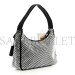 PRADA SATIN CRYSTAL MINI RE-EDITION 2000 BAG BLACK (22*17*6cm) - Image 2