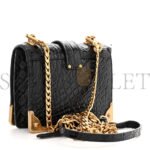 PRADA CROCODILE MICRO CAHIER BAG BLACK (10*9*5cm) - Image 3