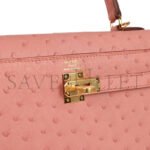 HERM�S MASTER KELLY 28 CERAMIC POWDER OSTRICH GOLD HARDWARE (28*22*10cm) - Image 6