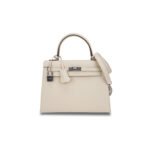 HERM�S MASTER KELLY 25 BAG NATA PALLADIUM HARDWARE EPSOM LEATHER (25*17*7cm)