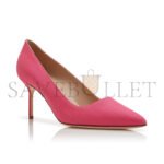 MANOLO BLAHNIK BB 70 PINK LINEN POINTED TOE PUMPS 125-2930-0007 - Image 2