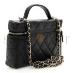 CHANEL CAVIAR QUILTED LONG CC VANITY CLUTCH WITH CHAIN BLACK (19.5*17*5cm) - Image 3