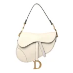 Grained saddle bag white European and American new style ladies