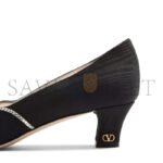 VALENTINO BOWOW PUMPS IN MOIR� FABRIC WITH CRYSTALS 45MM 6W2S0LC0CQG_R2D - Image 5