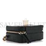 CHANEL CAVIAR QUILTED SMALL FILIGREE VANITY CASE BLACK (16*13*7cm) - Image 6