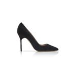 MANOLO BLAHNIK BB CHARCOAL BLACK POINTED TOE PUMPS 9XX-0417-0022