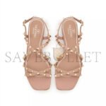 VALENTINO CALFSKIN ROCKSTUD SANDAL WITH STRAPS 5W2S0HR8VOD_GF9 - Image 4