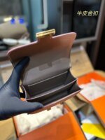 Hermès Constance Swift cowhide leather Gold hardware Grey size: 23*17cm/19*15cm - Image 3