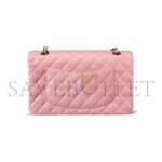 CHANEL PINK CAVAIR LEATHER MEDIUM DOUBLE FLAP BAG A37586 (25*15.5*6.5cm) - Image 3