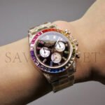 ROLEX DAYTONA SQUARE RAINBOW GEMSTONE WATCH 116595RBOW-0001 - Image 2