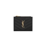 YSL CASSANDRE MATELASS� BI-FOLD WALLET IN GRAIN DE POUDRE LEATHER�575879BOW011000 (10.5*8.5*2.5cm)