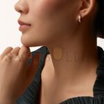 CARTIER LOVE ROSE GOLD EARRINGS, TRANSFORMABLE, SEMI-PAVED N8515240 - Image 4