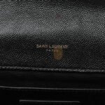 YSL MATELASSE CHEVRON MEDIUM SATCHEL BLACK 1187413 (24*17.5*6cm) - Image 8