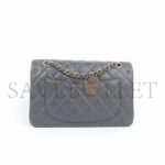 CHANEL DOUBLE FLAP MEDIUM DARK GREY AS1117 (23*14.5*6cm) - Image 2
