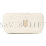 CHANEL QUILTED CC GHW DRESSING CASE CHAIN SHOULDER BAG LAMBSKIN LEATHER WHITE AP2303 (17*9*8cm) - Image 4