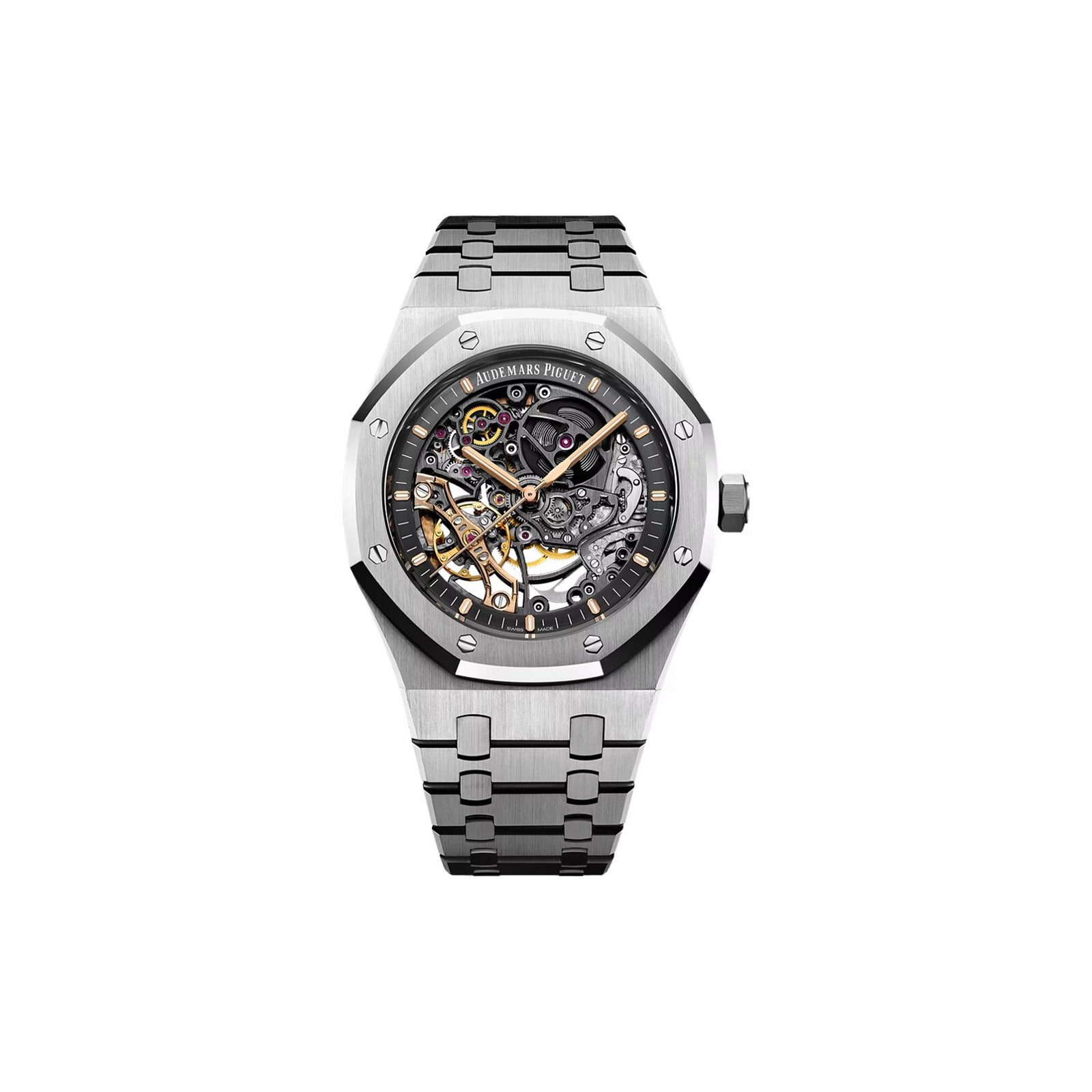 8bcc4798b261f4376c212ee3e9dc8a5d11ed98b0 AUDEMARS PIGUET ROYAL OAK DOUBLE BALANCE WHEEL OPENWORKED 15407ST.OO.1220ST.01 - Image 1