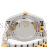 ROLEX STAINLESS STEEL 18K YELLOW GOLD DIAMOND BLACK MOTHER OF PEARL 36MM OYSTER PERPETUAL DATEJUST WATCH 116243 - Image 4