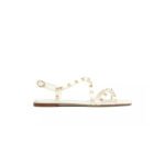 VALENTINO CALFSKIN ROCKSTUD SANDAL WITH STRAPS 5W2S0HR8VOD_I16