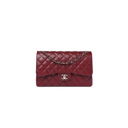 CHANEL MEDIUM CAVIAR QUILTED FLAP BURGUNDY (25.5*15.5*6.5cm)