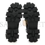 PRADA SPAZZOLATO ROIS RE-NYLON METAL TRIANGLE LOGO MENS MONOLITH POUCH POCKET 60MM COMBAT BOOTS 7.5 BLACK - Image 5