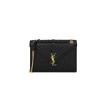 YSL ENVELOPE MATELASSE LARGE SHOULDER BAG IN BLACK 1543620 (31*22*7.5cm)