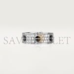 CARTIER LOVE WHITE GOLD RING, CLASSIC MODEL, PAVED, CERAMIC B4207600 - Image 2