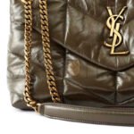 YSL PUFFER SMALL CHAIN BAG IN CRINKLED LEATHER 577476200452 (29*17*11cm) - Image 4