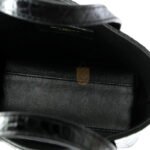 YSL BLACK MINI TOY SHOPPING CROC-EFFECT LEATHER TOTE 51307168 (18*17*8cm) - Image 5